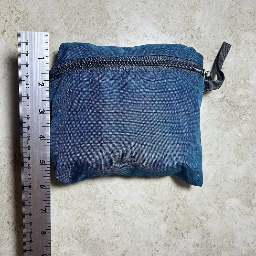 VANAHGIMR Blue Gray Hiking Backpack Lightweight Foldable Fabric Zipper Unisex‎